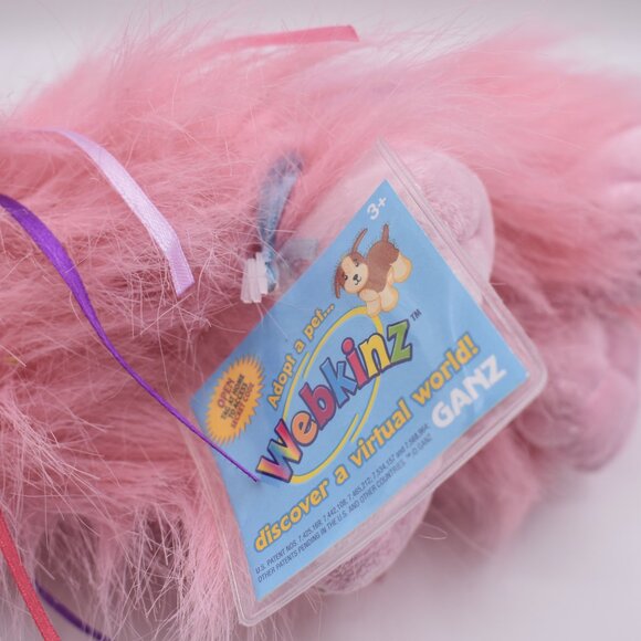 Webkinz Retired Ribbon Yorkie HM410 New w Code Pink & Purple 8” Retired Stuffed - Picture 6 of 8